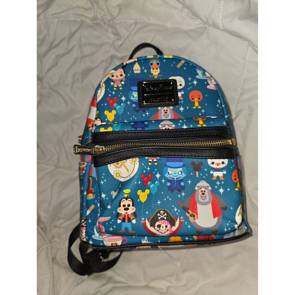 Loungefly Disney parks character chibi print mini backpack bookbag tote bag!